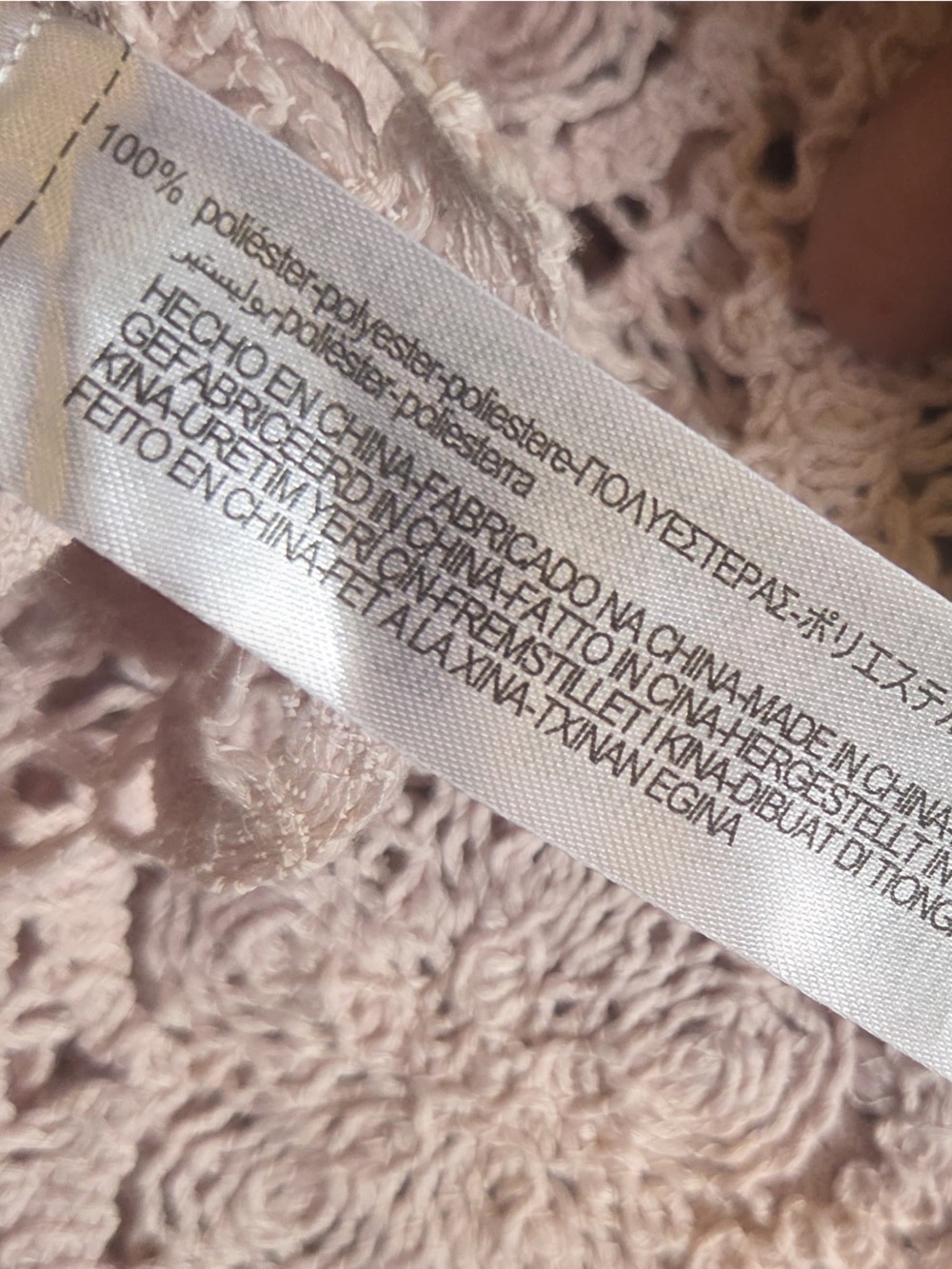 Zara pink Crochet Long-Sleeve Crop Top - Picture 6 of 6